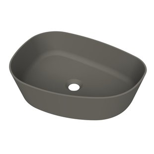 Arcqua Rocker waskom - opbouw - organisch rechts - 50x37cm - mat quartz grijs WAS657343