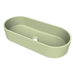 Arcqua Case waskom - ovaal - 60x26cm - mat pastel groen WAS705176