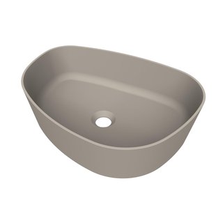 Arcqua Rocker waskom - opbouw - organisch rechts - 50x37cm - mat klei WAS851965