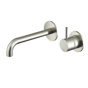 Hotbath Archie afbouwdeel inbouw wastafelmengkraan 18cm RVS AR105EXT18IX