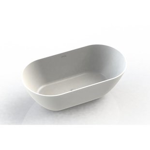 Arcqua Cusco vrijstaand ligbad 165x83x55cm cast marble Mat Wit BAD117408