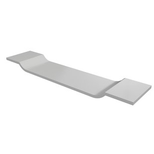 Crosstone by Arcqua Solid Surface badbrug 90x20cm mat wit BBR119103