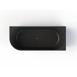 Arcqua Pinto Halfvrijstaand Bad - 170x73cm - rechts - mat zwart BAD124217