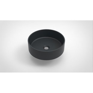 Arcqua Case waskom - 40x40cm - Rond - Cast marble Antraciet Mat WAS461630