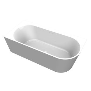 Arcqua Santo half vrijstaand ligbad 178x80cm acryl glans wit links BAD108778