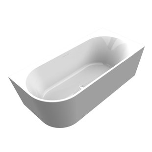 Arcqua Santo half vrijstaand ligbad 178x80cm acryl glans wit rechts BAD102233
