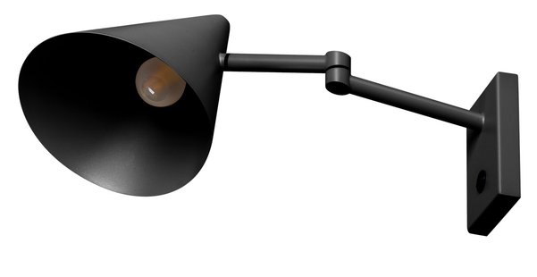 ETH Marvis - wandlamp met schakelaar - 8 x 12 x 44 cm - zwart