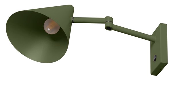 ETH Marvis - wandlamp met schakelaar - 8 x 12 x 44 cm - groen