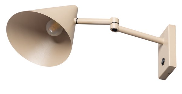 ETH Marvis - wandlamp met schakelaar - 8 x 12 x 44 cm - zand