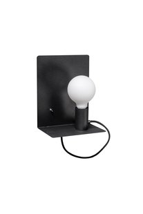 ETH Magneto - wandlamp met schakelaar en USB-stekker - 20 x 25 cm - zwart