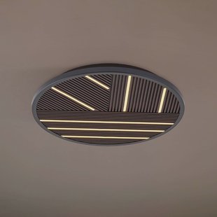 Lucande LED plafondlamp Orven, hout, Ø 50 cm, dimbaar