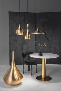 Beat Wide LED hanglamp, messingkleurig, Ø 36 cm Tom Dixon - Woonkamer - Designer - 1 lamp