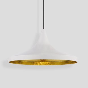Beat Wide LED hanglamp, wit, Ø 36 cm Tom Dixon - Woonkamer - Designer - Messing - 1 lamp