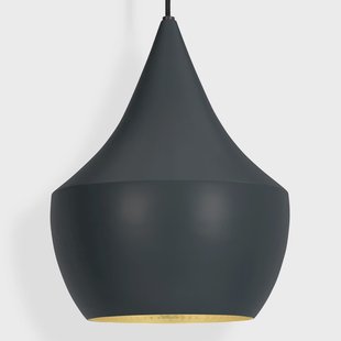 Beat Fat LED hanglamp, zwart, Ø 24 cm Tom Dixon - Woonkamer - Designer - Messing - 1 lamp