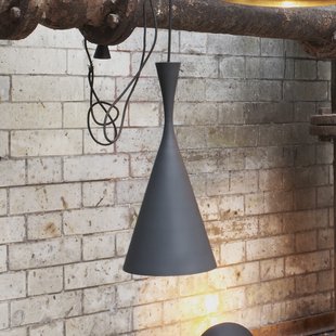 Beat Tall LED hanglamp, zwart, Ø 19 cm Tom Dixon - Woonkamer - Designer - Messing - 1 lamp