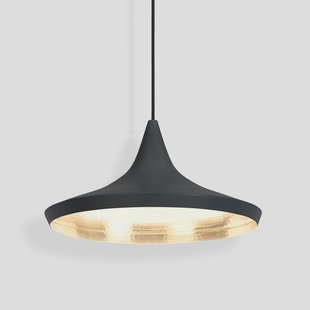 Beat Flat LED hanglamp, zwart, Ø 56 cm Tom Dixon - Woonkamer - Designer - Messing - 1 lamp