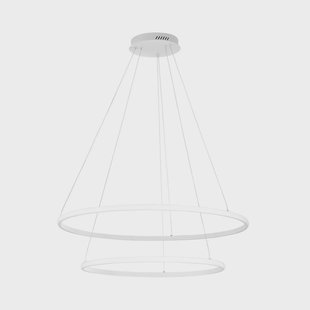 Luce Ambiente Design LED hanglamp Axis, Ø 80/60 cm, wit, metaal, CCT