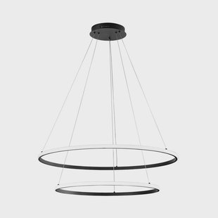 Luce Ambiente Design LED hanglamp Axis, Ø 80/60 cm, zwart, metaal, CCT