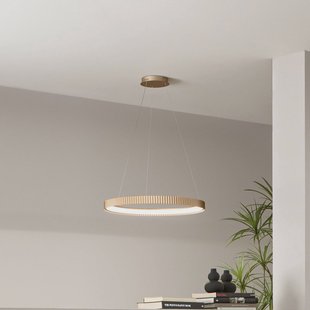 Luce Ambiente Design LED hanglamp Niike, goudkleurig, Ø 50 cm, metaal, CCT