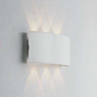 INTEC LED buiten wandlamp Betle, wit, breedte 17 cm, metaal, CCT