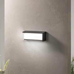 INTEC LED buiten wandlamp BLOCK, zwart, 32 cm kunststof, CCT
