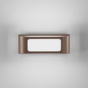 INTEC LED buiten wandlamp DESERT, bronskleurig, breedte 25 cm metaal