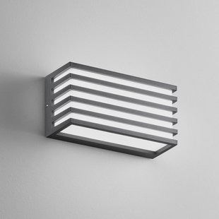 INTEC LED buiten wandlamp Dukrot, antraciet, breedte 22 cm, metaal