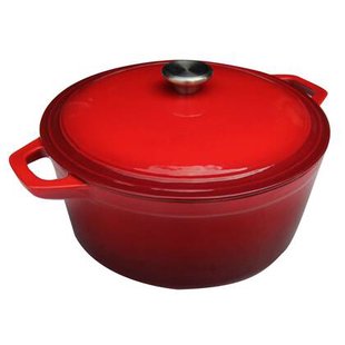 Cookinglife Braadpan Cast Iron Gietijzer Rood - ø 24 cm | 3.5 Liter