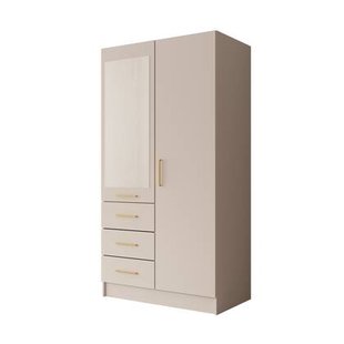 Meubella - Komodo - Kledingkast met 2 deuren - Beige - 101x61x201 cm