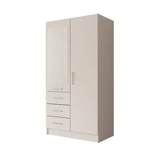 Meubella - Komodo - Kledingkast met 2 deuren - Wit - 101x61x201 cm