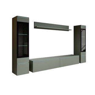 Meubella - Variety - Wandmeubel - Groen - 180x33x32 cm