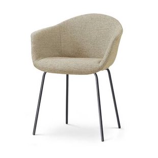 Nolon Nora-Otis Eetkamerstoel Taupe Melange - met Armleuning - Zwart