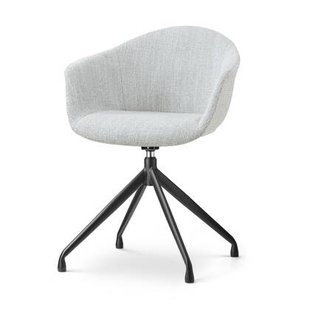 Nolon Nola-Otis Eetkamerstoel Grijs Melange - Draaibaar Zwart