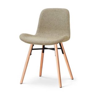 Nolon Nena-Fé eetkamerstoel taupe melange - houten onderstel