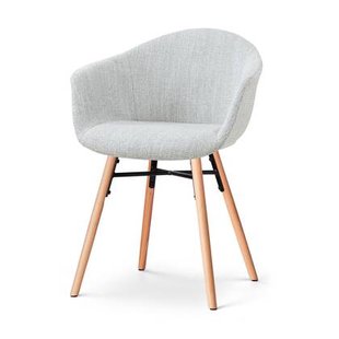 Nolon Nena-Otis Eetkamerstoel Grijs Melange - Armleuning - Stof