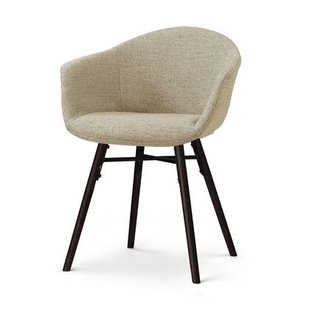 Nolon Nena-Otis Eetkamerstoel Taupe Melange - Zwarte Houten Poten