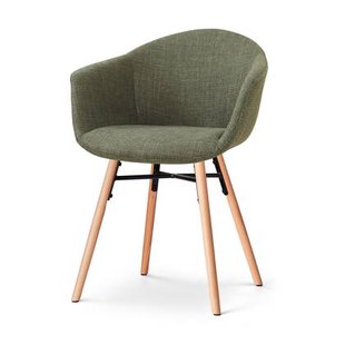 Nolon Nena-Otis eetkamerstoel forestgroen - houten onderstel