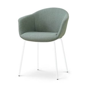 Nolon Nora-Otis Eetkamerstoel Saliegroen - met Armleuning - Wit