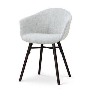 Nolon Nena-Otis Eetkamerstoel Grijs Melange - Zwarte Houten Poten
