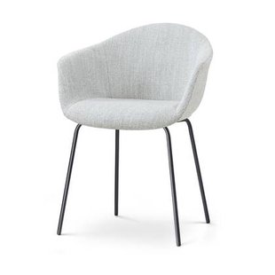 Nolon Nora-Otis Eetkamerstoel Grijs Melange - met Armleuning - Zwart
