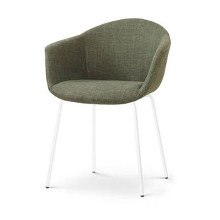 Nolon Nora-Otis eetkamerstoel forestgroen - wit onderstel