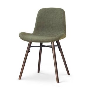 Nolon Nena-Fé eetkamerstoel forestgroen - walnoot houten onderstel