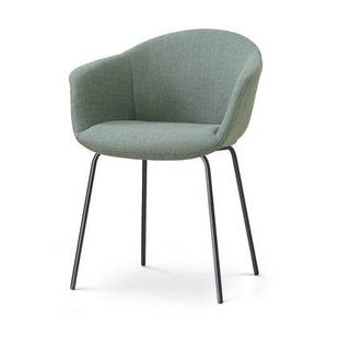 Nolon Nora-Otis Eetkamerstoel Saliegroen - met Armleuning - Zwart