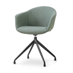 Nolon Nola-Otis Eetkamerstoel Saliegroen - Draaibaar Zwart Onderstel