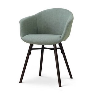 Nolon Nena-Otis Eetkamerstoel Saliegroen - Zwarte Houten Poten