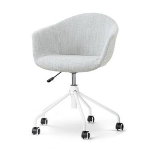 Nolon Nout-Otis bureaustoel grijs melange - wit onderstel