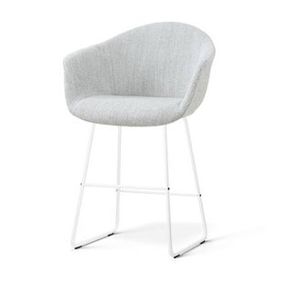 Nolon Nino-Otis barkruk grijs melange - wit onderstel - 65 cm