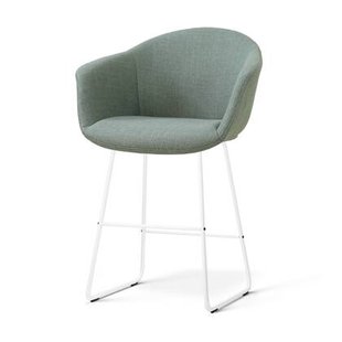 Nolon Nino-Otis barkruk saliegroen - wit onderstel - 65 cm