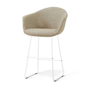 Nolon Nino-Otis barkruk taupe melange - wit onderstel - 75 cm