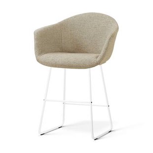 Nolon Nino-Otis barkruk taupe melange - wit onderstel - 65 cm